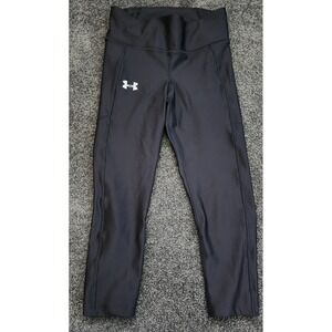 Under Armour‎ HeatGear Compression Crop Leggings Black Small S Women's